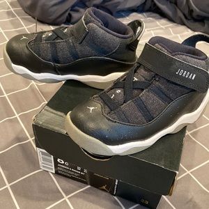 Jordan 6Rings BT Black, Silver/White Toddler 8C with Box